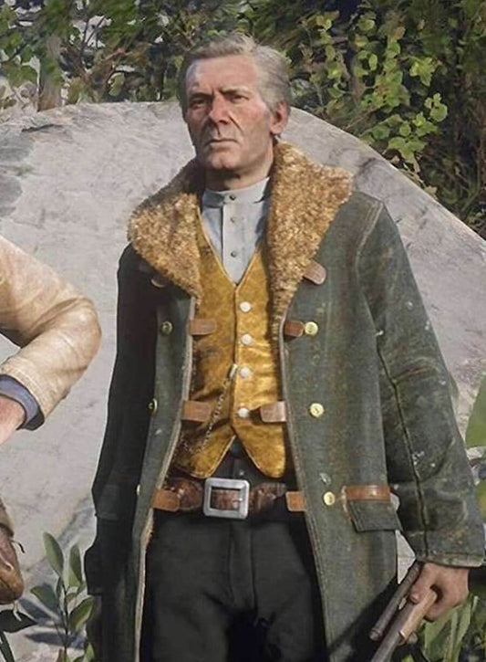 Harpoon Hosea Matthews Inspired Green Coat - Red Dead Redemption Style