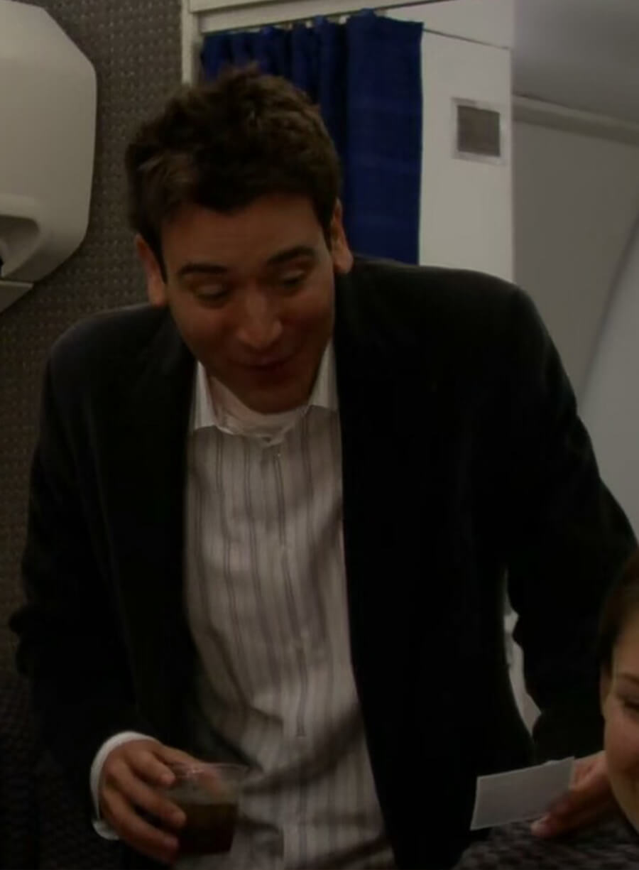 Harpoon Ted Mosby Inspired Black Leather Jacket - How I met Your Mother Style