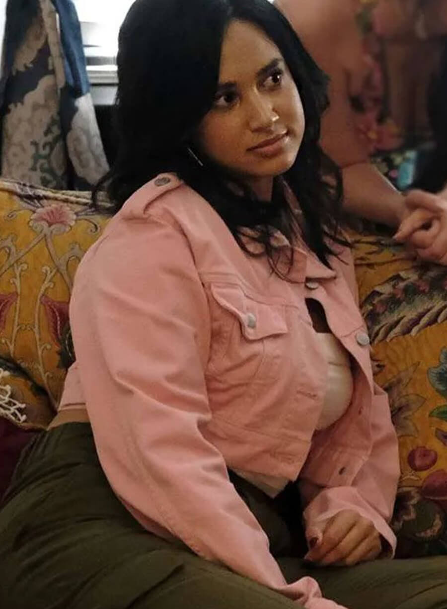 Harpoon Claudia Inspired Pink Leather Jacket - How The Gringo Stole Christmas Style