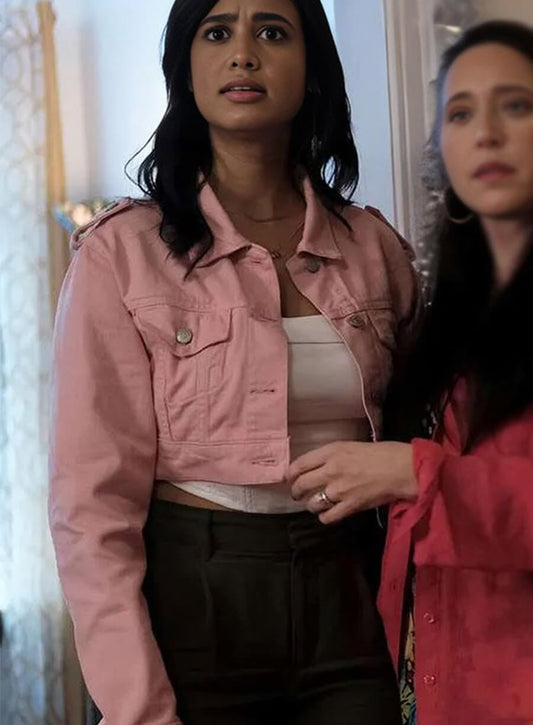 Harpoon Claudia Inspired Pink Leather Jacket - How The Gringo Stole Christmas Style