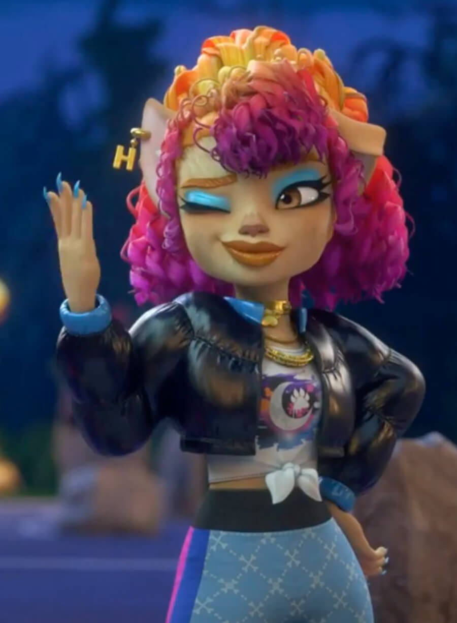 Harpoon Howleen Wolf Inspired Black Leather Jacket - Monster High Style