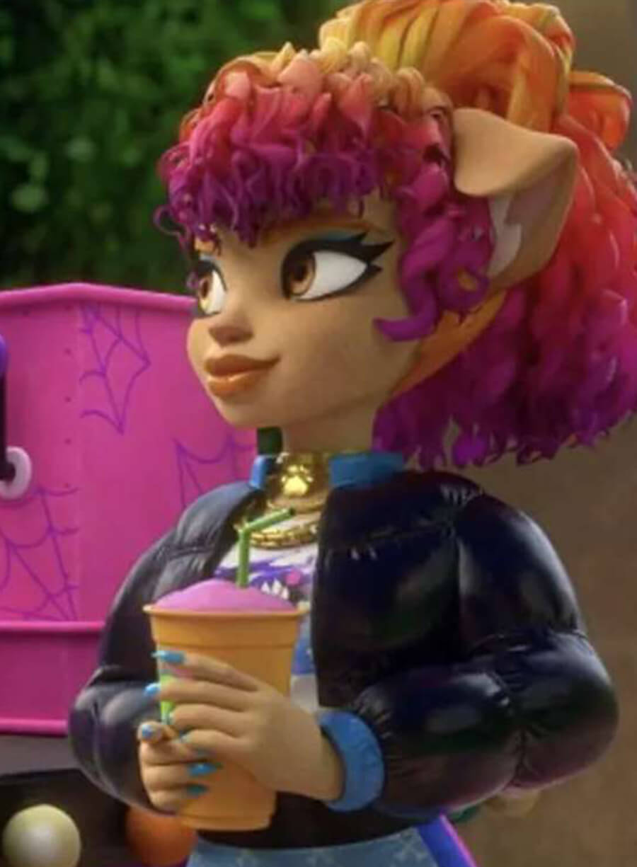 Harpoon Howleen Wolf Inspired Black Leather Jacket - Monster High Style