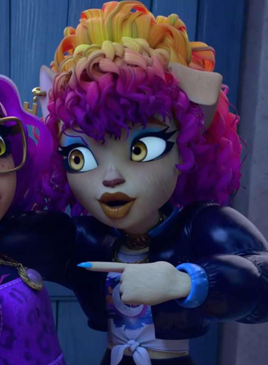 Harpoon Howleen Wolf Inspired Black Leather Jacket - Monster High Style