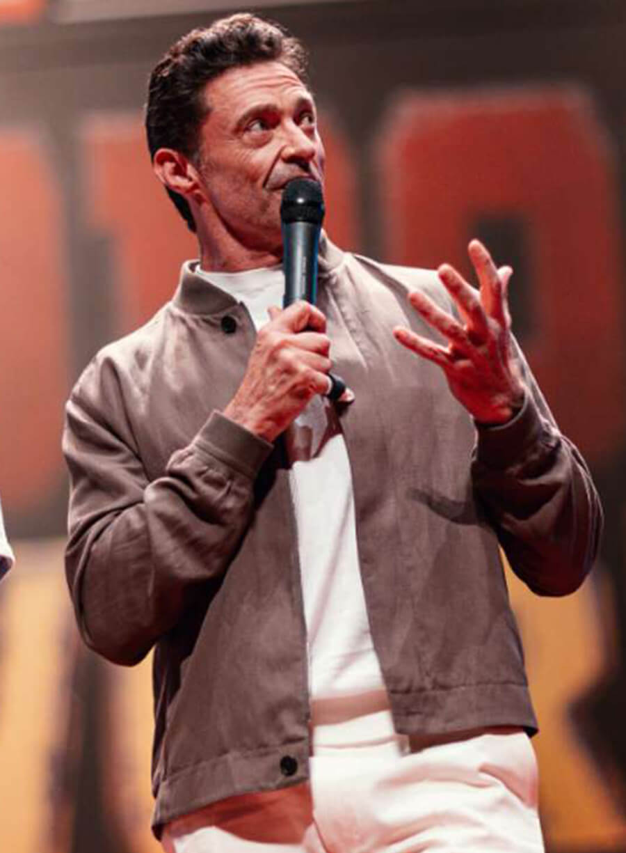 Harpoon Hugh Jackman Inspired Brown Suede Leather Leather Jacket - Deadpool & Wolverine Premiere Style