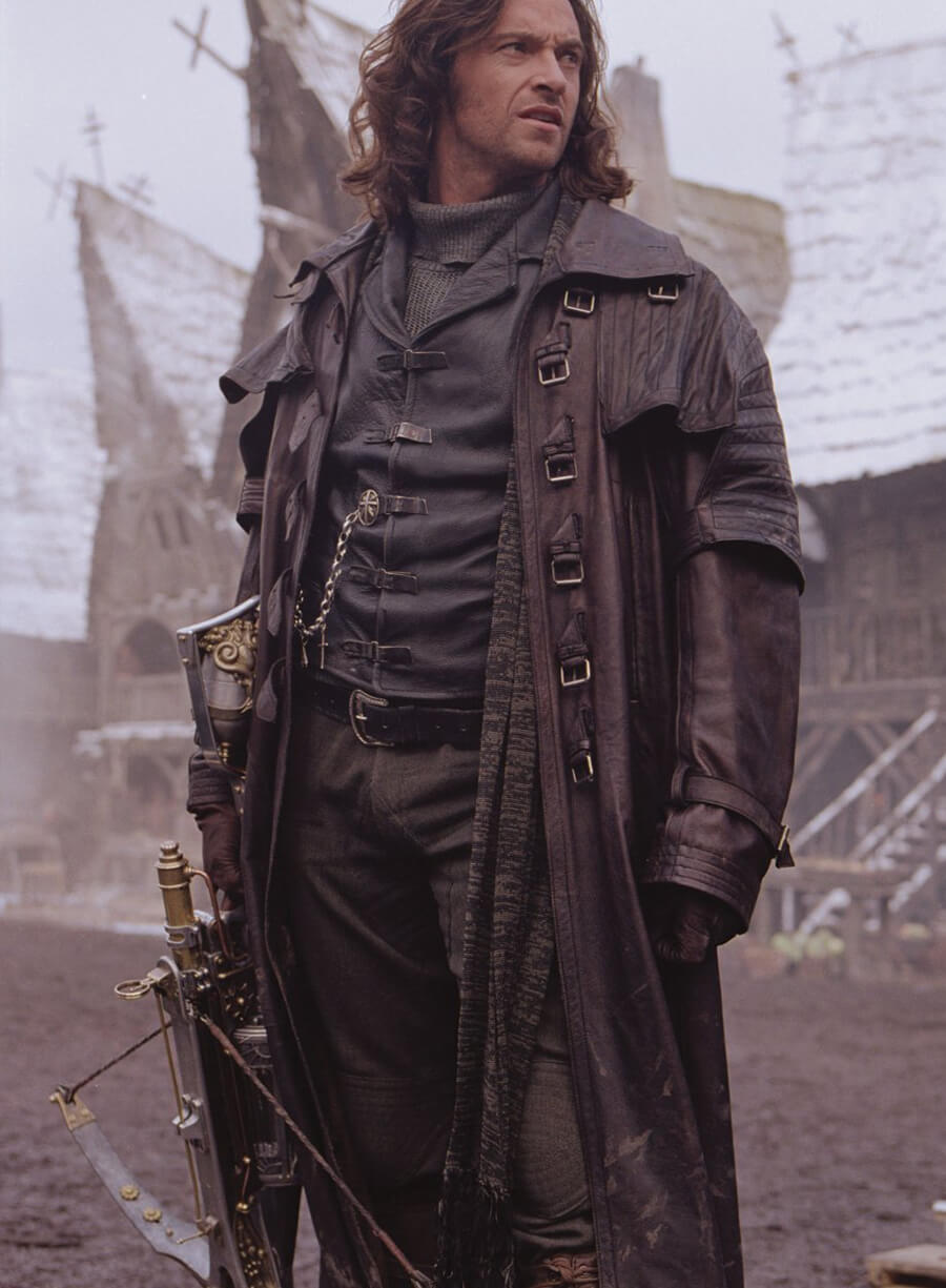 Harpoon Gabriel Van Helsing Inspired Black Real Leather Coat