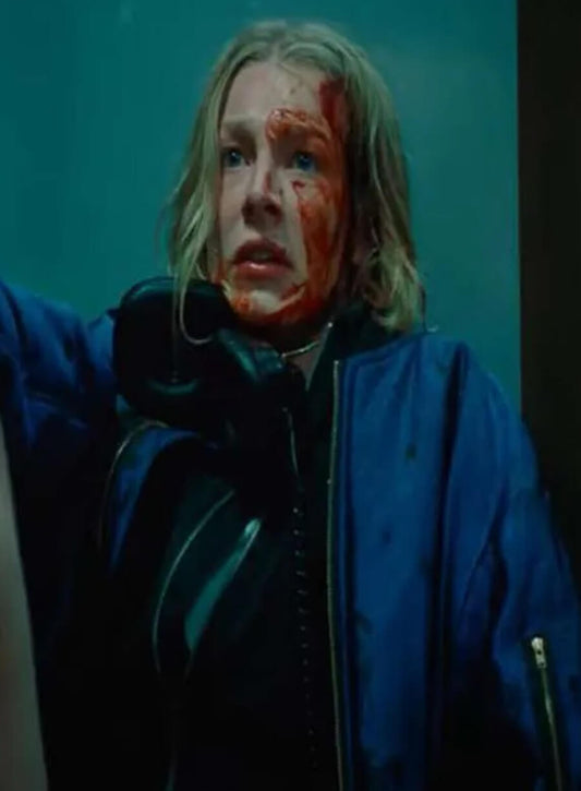 Harpoon Gretchen Inspired Blue Leather Jacket - Cuckoo 2024 Style