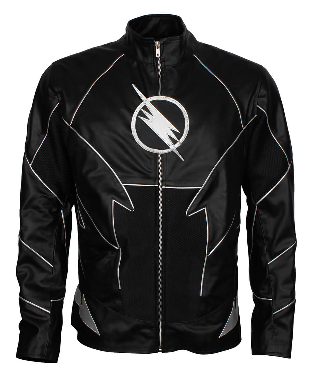 Harpoon Hunter Zolomon The Flash Inspired Black Faux Leather or Real Leather Leather Jacket