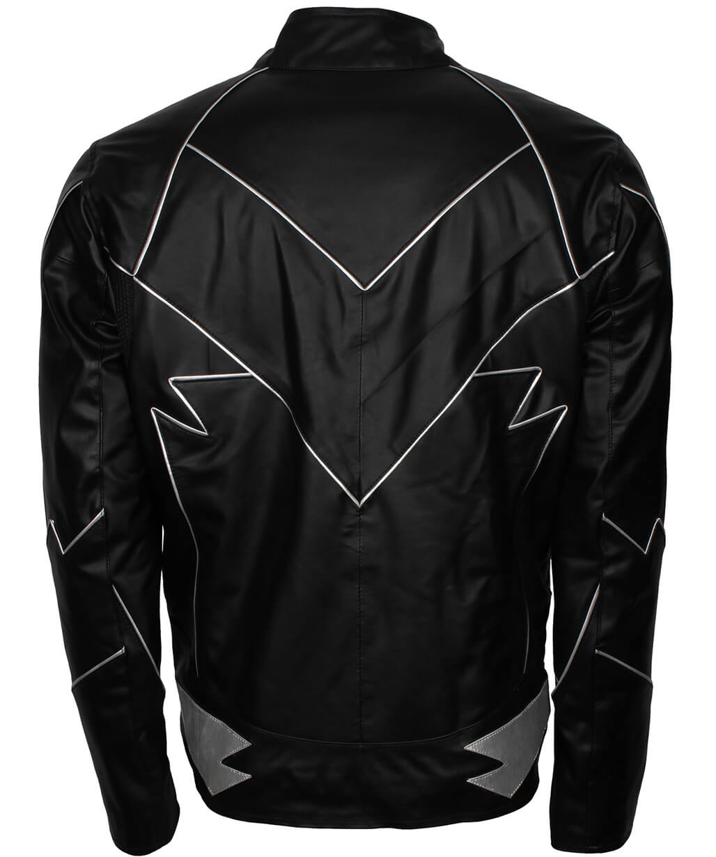 Harpoon Hunter Zolomon The Flash Inspired Black Faux Leather or Real Leather Leather Jacket