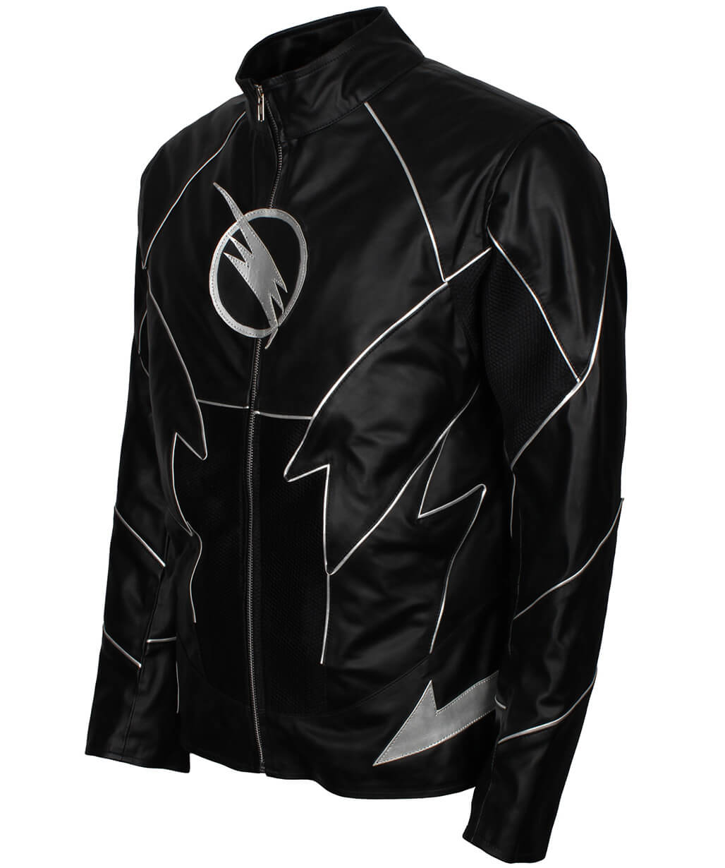 Harpoon Hunter Zolomon The Flash Inspired Black Faux Leather or Real Leather Leather Jacket