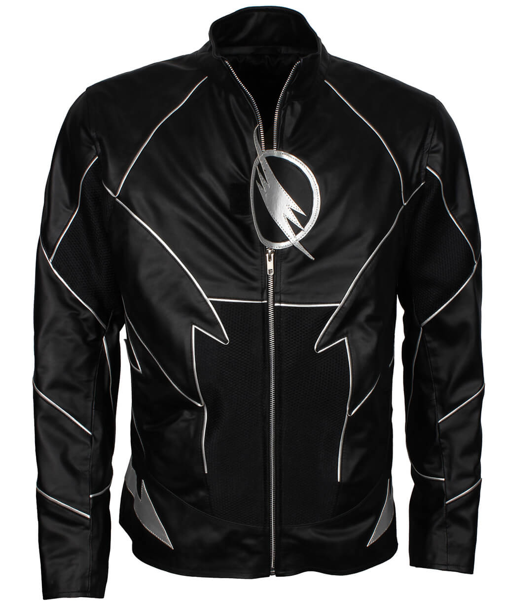 Harpoon Hunter Zolomon The Flash Inspired Black Faux Leather or Real Leather Leather Jacket