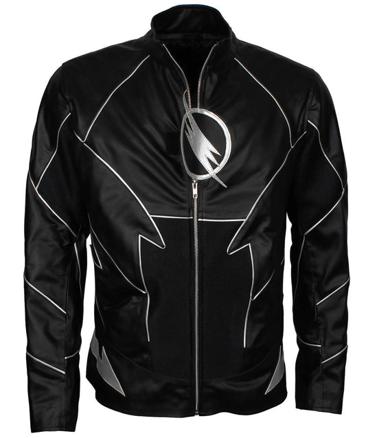 Harpoon Hunter Zolomon The Flash Inspired Black Faux Leather or Real Leather Leather Jacket