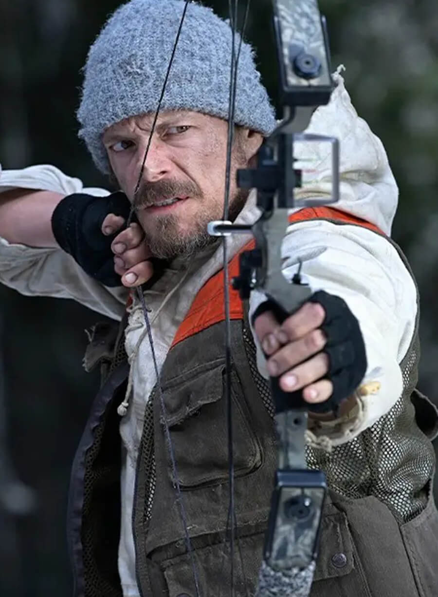 Harpoon Harlan Inspired Orange & Grey Cotton Jacket - Icefall 2025 Style