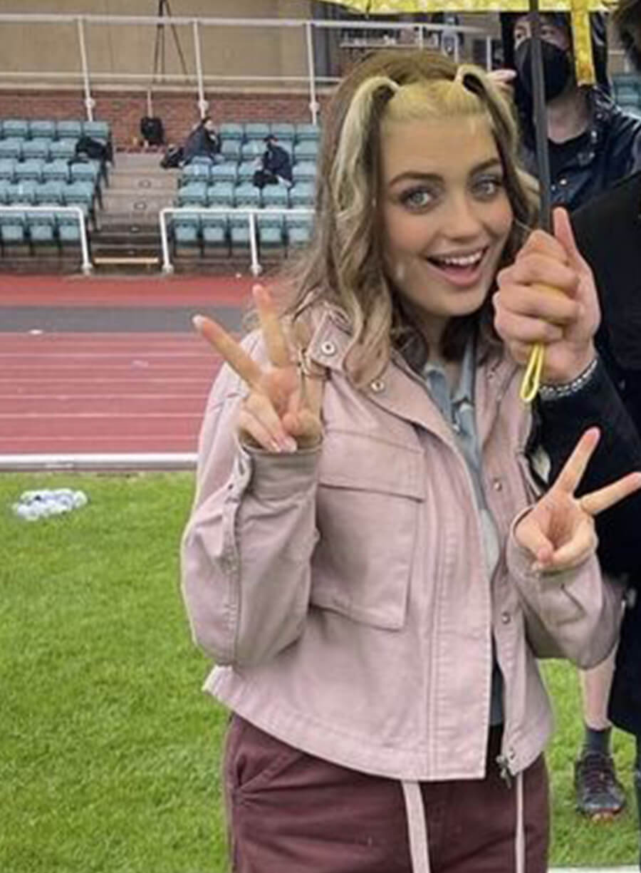 Harpoon Imogen Heaney Inspired Pink Cotton Fabric Cotton Jacket - Heartstopper Style