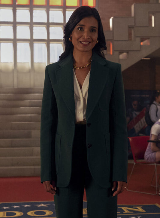 Harpoon Indira Shetty Inspired Green Leather Jacket - Gen V S01 Style