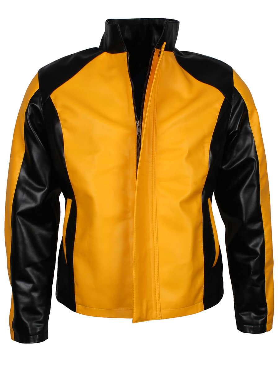 Harpoon Cole Macgrath Inspired Yellow and Black Faux Leather / Real Leather Leather Jacket - Game Infamous 2 Style