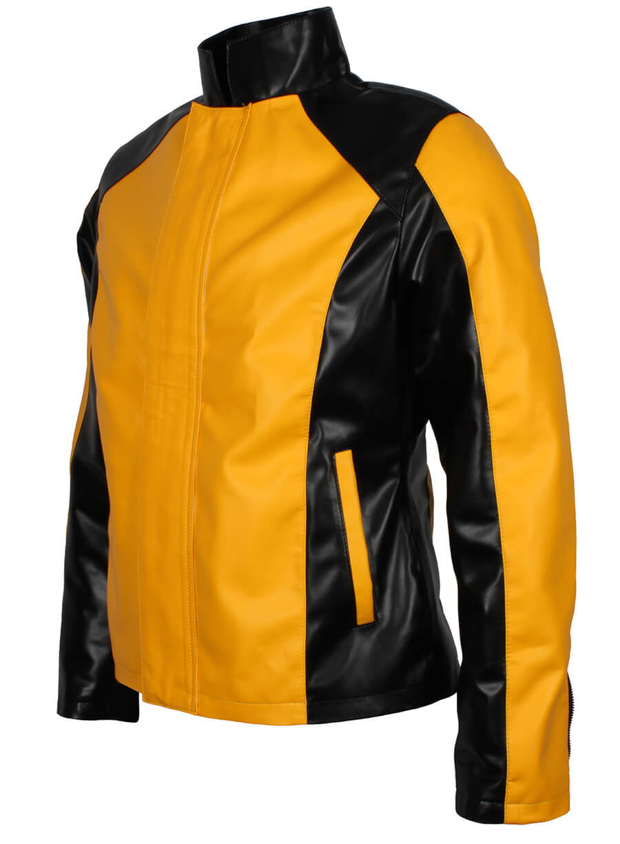 Harpoon Cole Macgrath Inspired Yellow and Black Faux Leather / Real Leather Leather Jacket - Game Infamous 2 Style