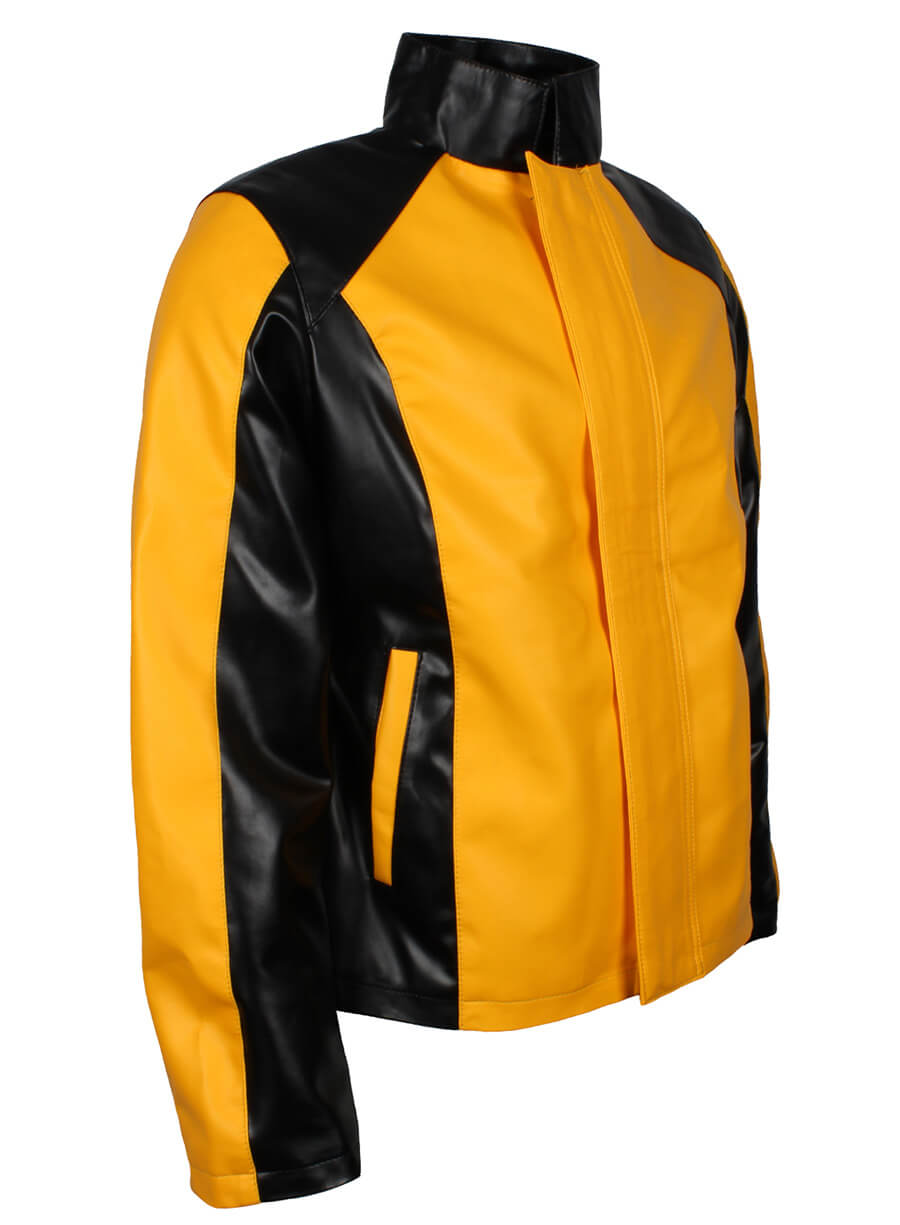 Harpoon Cole Macgrath Inspired Yellow and Black Faux Leather / Real Leather Leather Jacket - Game Infamous 2 Style