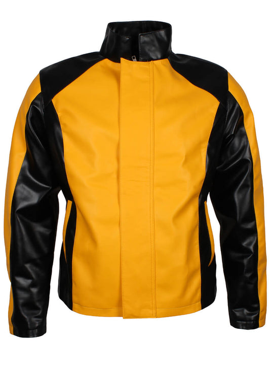 Harpoon Cole Macgrath Inspired Yellow and Black Faux Leather / Real Leather Leather Jacket - Game Infamous 2 Style