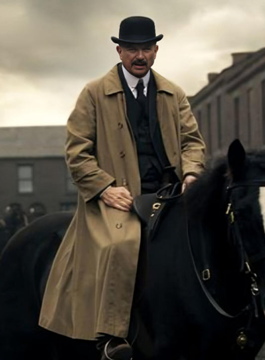 Harpoon Inspector Chester Campbell Inspired Beige Coat - Peaky Blinders Style