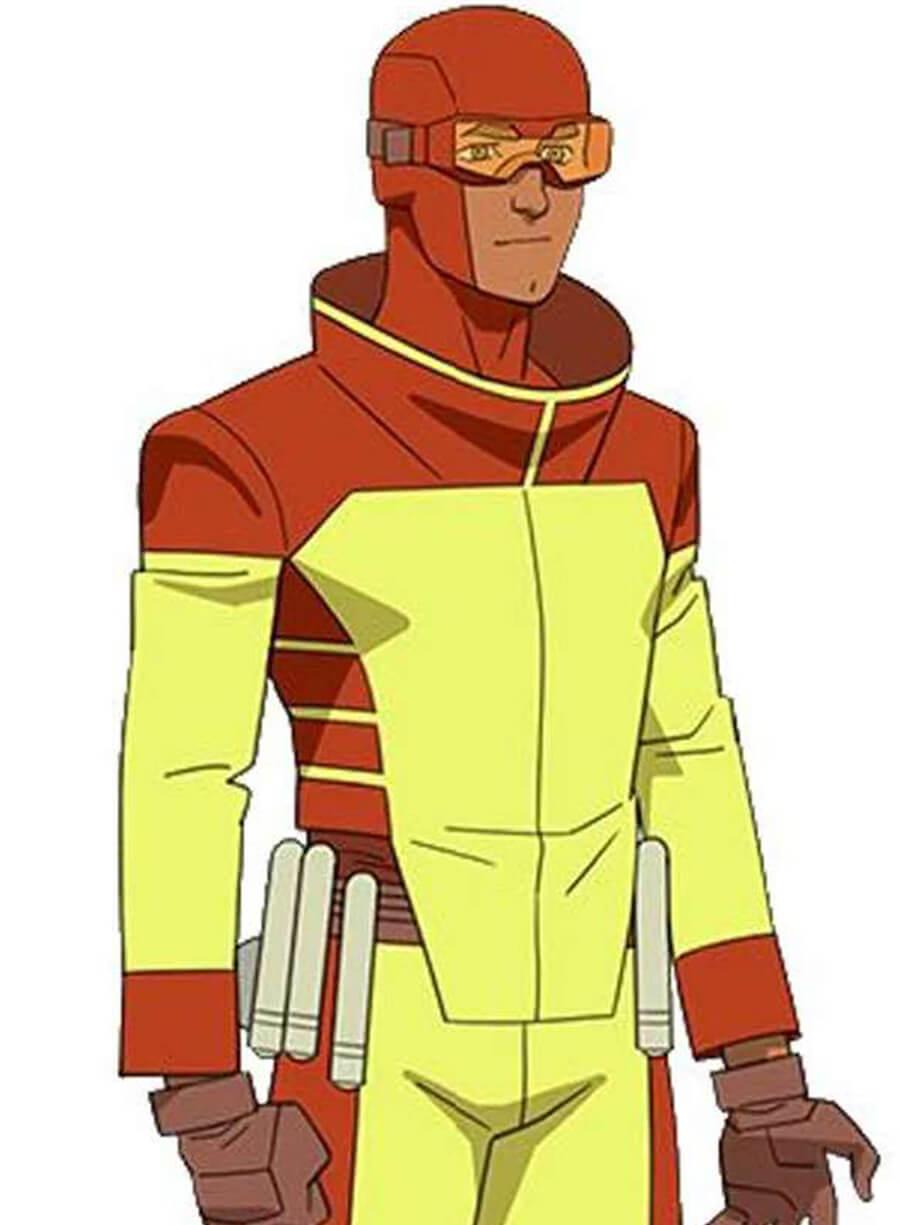 Harpoon Rex Splode Inspired Red and Yellow Fabric Costume Jacket - Invincible Style