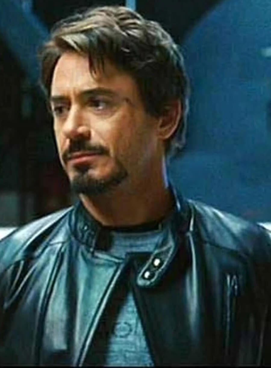 Harpoon Tony Stark Inspired Black Leather Jacket - Iron Man Style