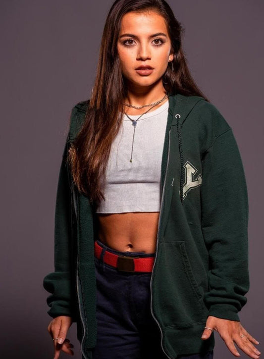 Harpoon Isabela Merced Hoodie Inspired Green Fleece Fabric Hooded Jacket