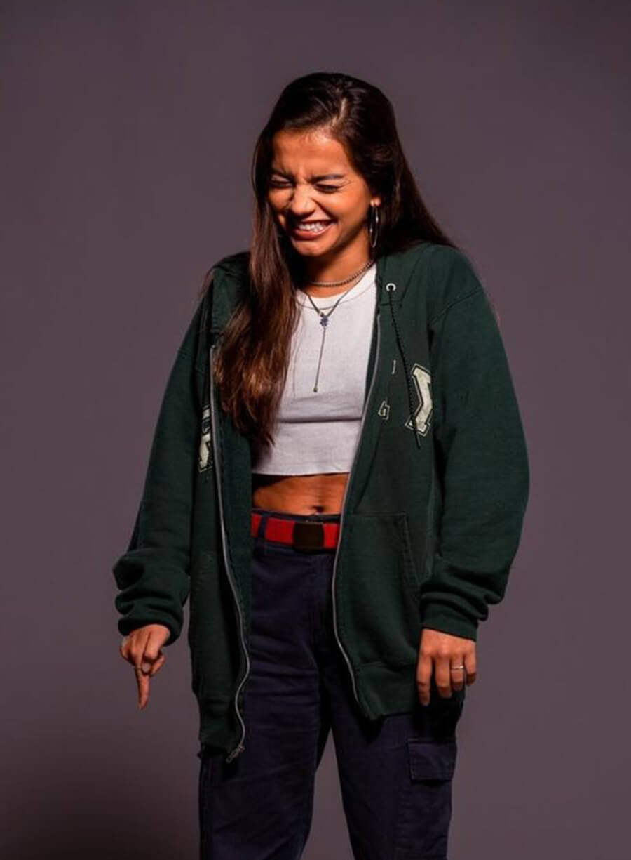 Harpoon Isabela Merced Hoodie Inspired Green Fleece Fabric Hooded Jacket