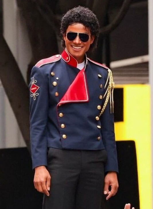 Harpoon Michael Jackson Inspired Blue Cotton Fabric Cotton Jacket - Michael 2025 Style