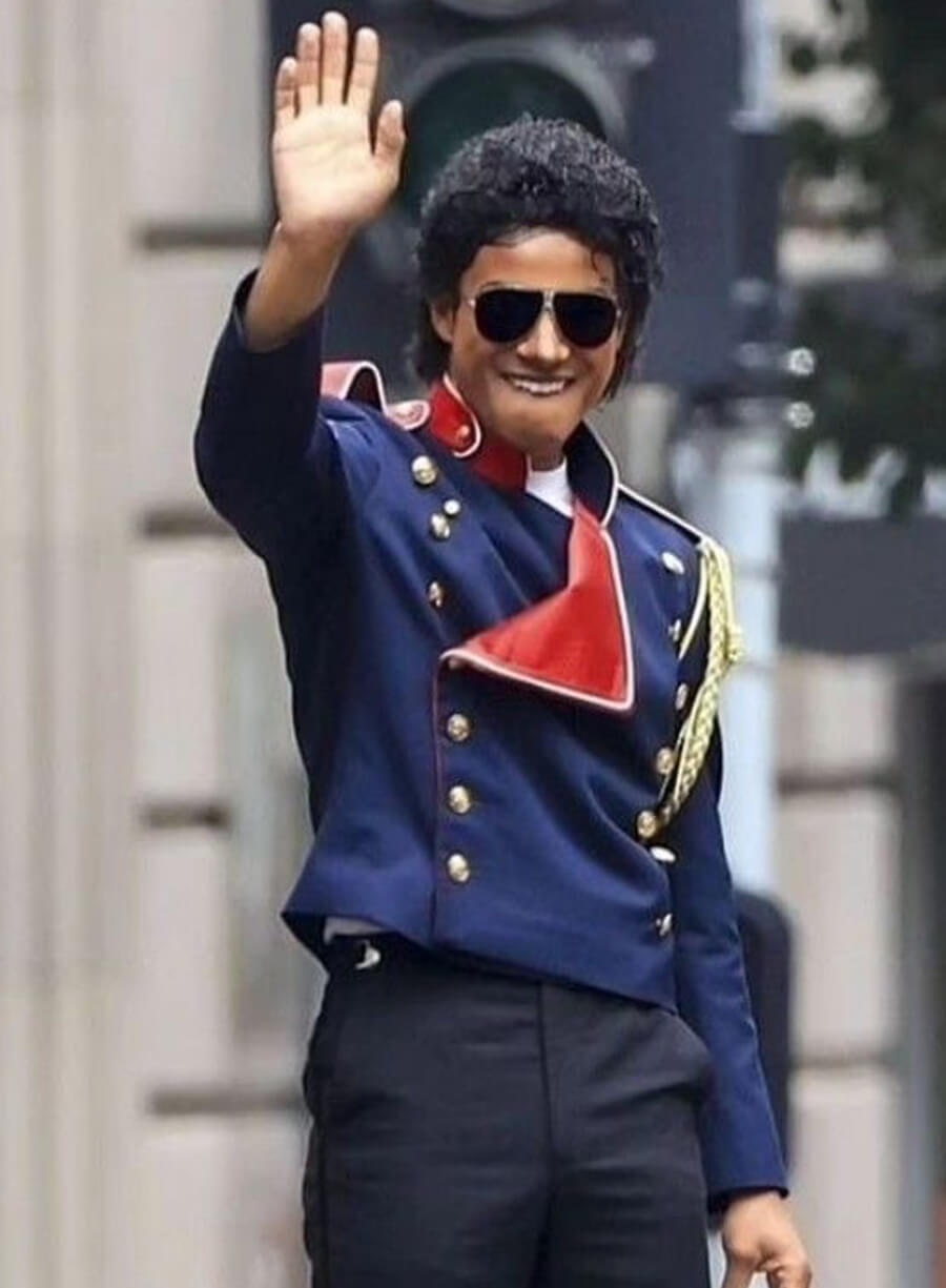 Harpoon Michael Jackson Inspired Blue Cotton Fabric Cotton Jacket - Michael 2025 Style