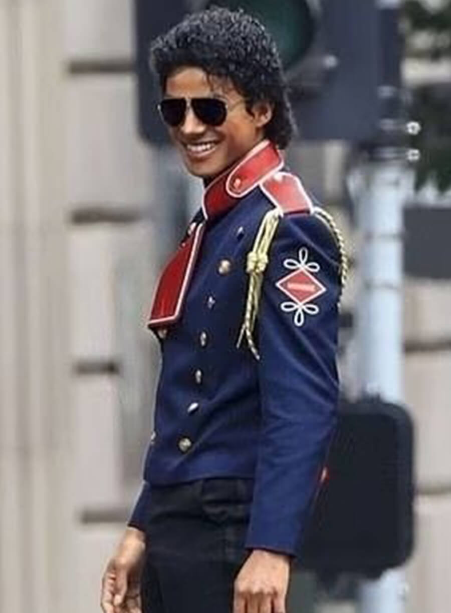 Harpoon Michael Jackson Inspired Blue Cotton Fabric Cotton Jacket - Michael 2025 Style