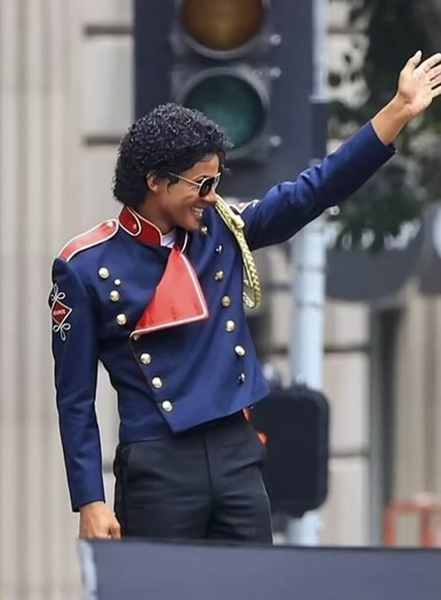 Harpoon Michael Jackson Inspired Blue Cotton Fabric Cotton Jacket - Michael 2025 Style