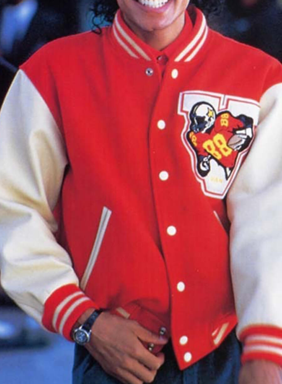 Harpoon Michael Jackson Inspired Black Wool Fabric and Real Leather Varsity Jacket - Michael 2025 Style