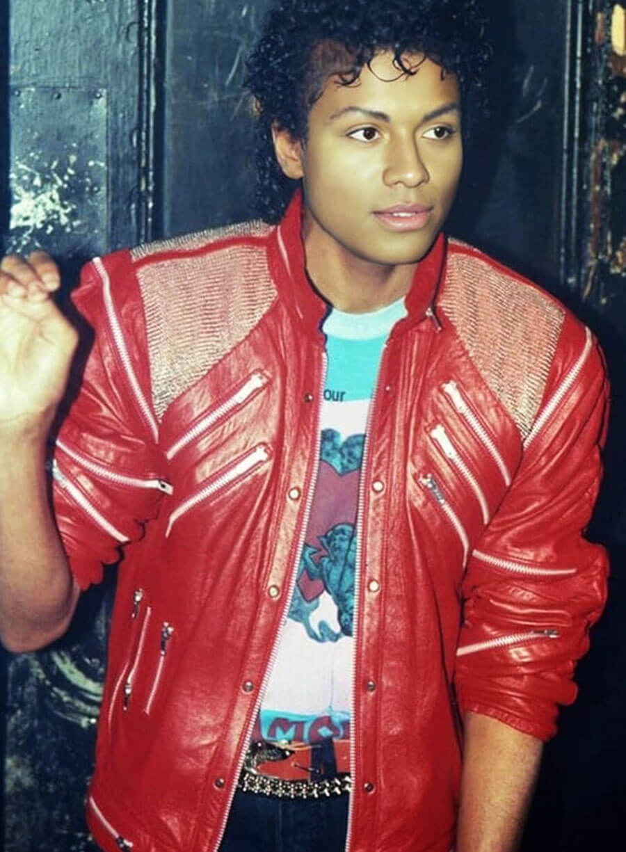 Harpoon Michael Jackson Inspired Red Faux Leather / Real Leather Leather Jacket - Michael 2026 Style