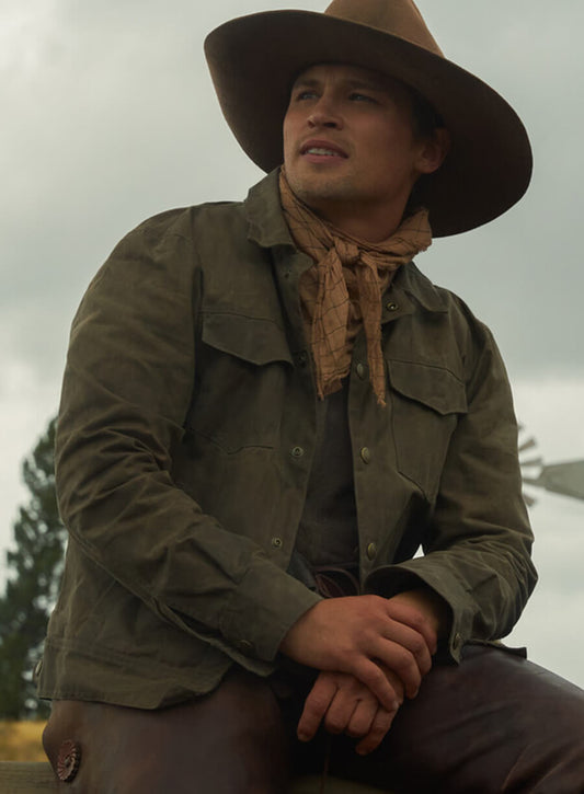 Harpoon Jack Dutton Inspired Grey Cotton Jacket - 1923 Style