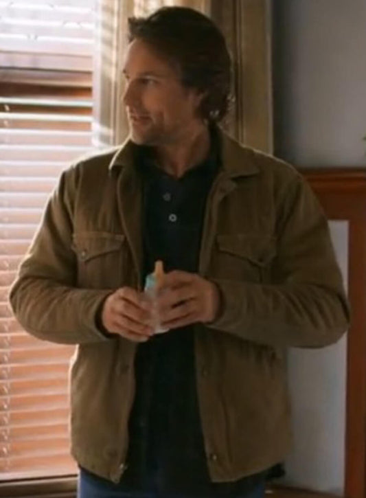 Harpoon Jack Sheridan Inspired Grey Cotton Jacket - Virgin River Drama Series Style