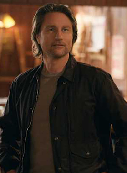 Harpoon Jack Sheridan Inspired Black Leather Jacket - Virgin River Drama Series Style