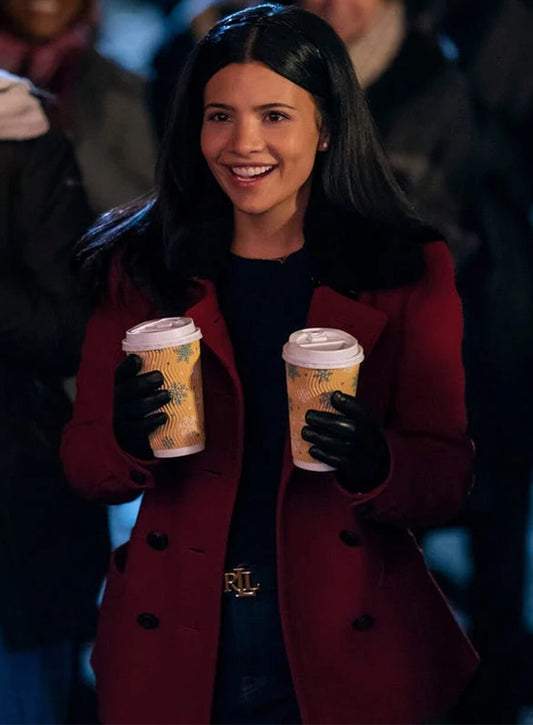 Harpoon Jackie Howard Inspired Maroon Wool Fabric Coat - My Life with the Walter Boys Style