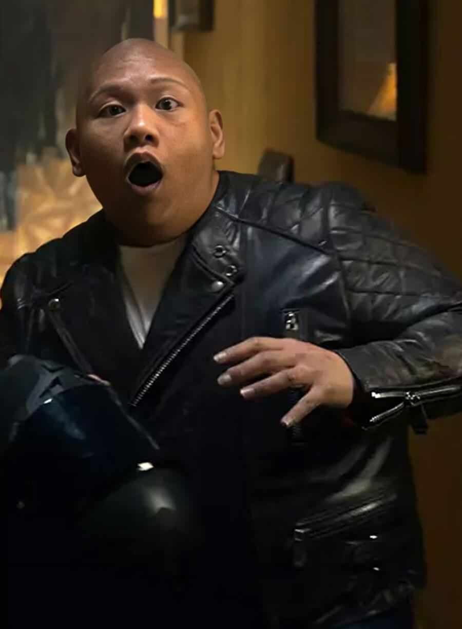 Harpoon Roscose Inspired Black Leather Jacket - Novocaine 2025 Style