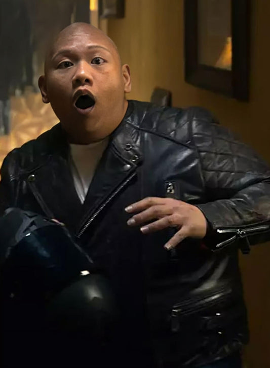 Harpoon Roscose Inspired Black Leather Jacket - Novocaine 2025 Style