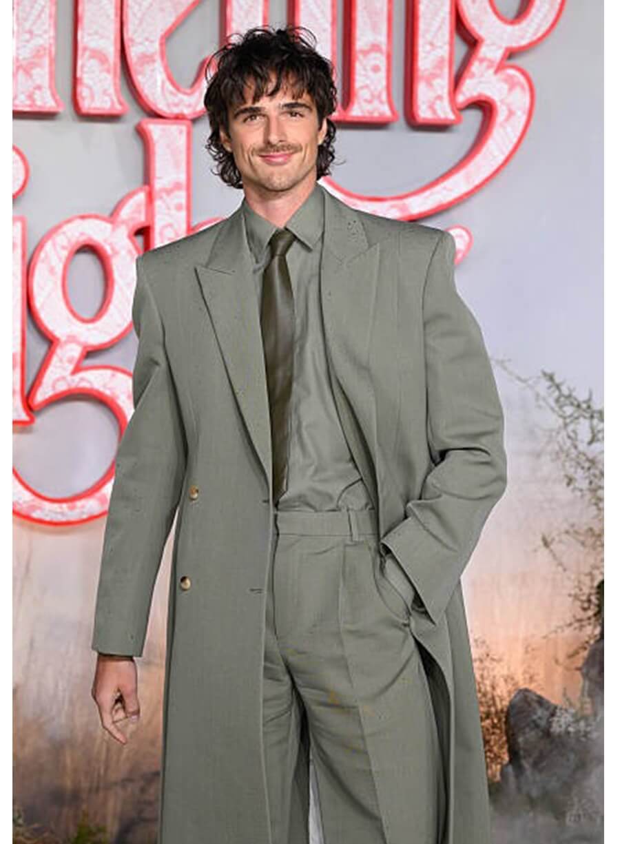 Harpoon Randy Watson Inspired Grey Suiting Fabric Coat - Wuthering Heights 2026 Style