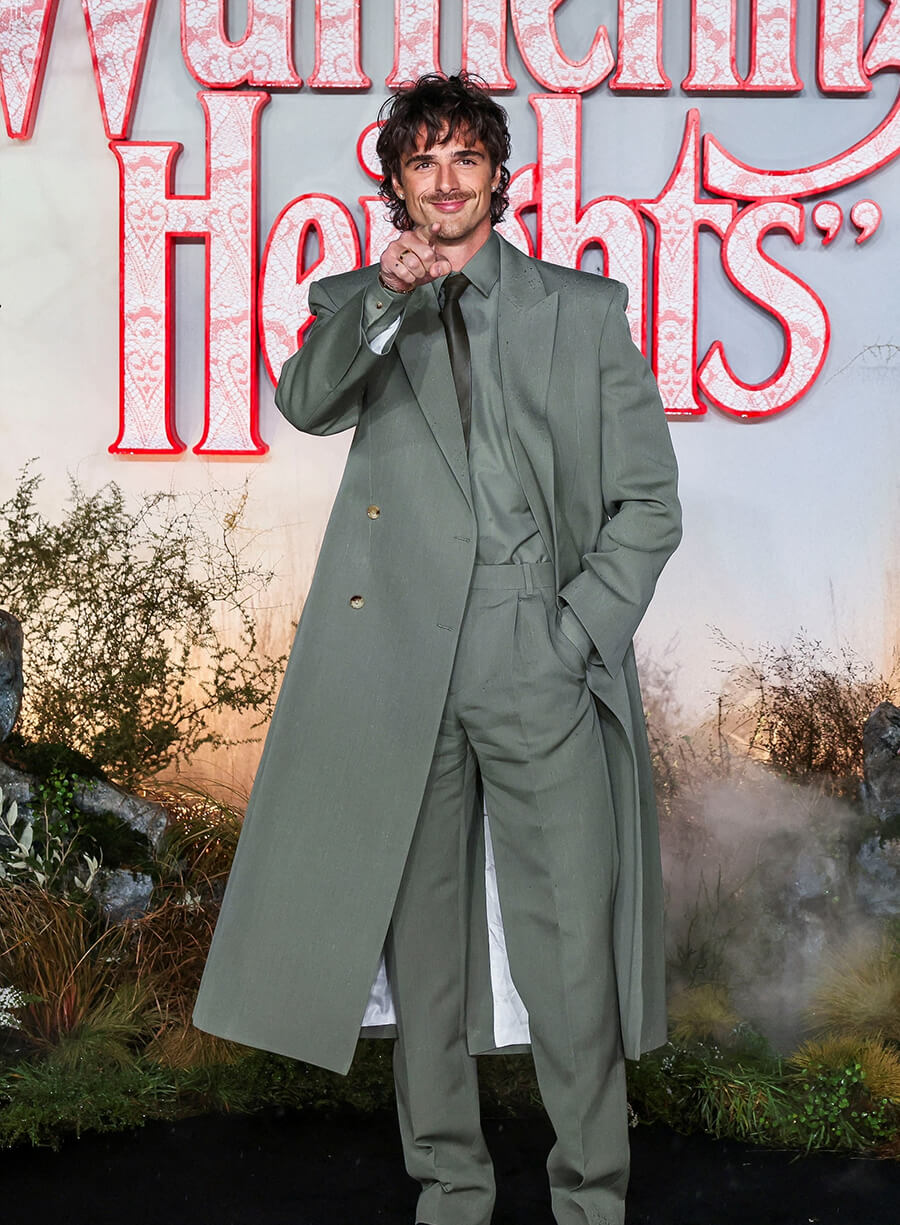 Harpoon Randy Watson Inspired Grey Suiting Fabric Coat - Wuthering Heights 2026 Style