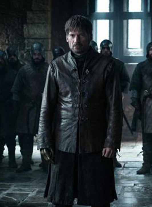 Harpoon Jaime Lannister Inspired Black Real Leather Leather Jacket - Game Of Thrones Style