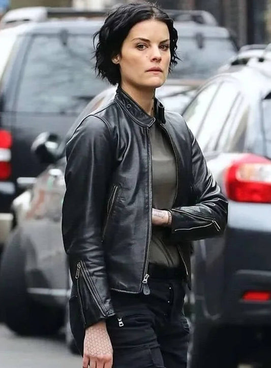 Harpoon Jane Doe Inspired Black Real Leather Leather Jacket - Blindspot Tv Series Style