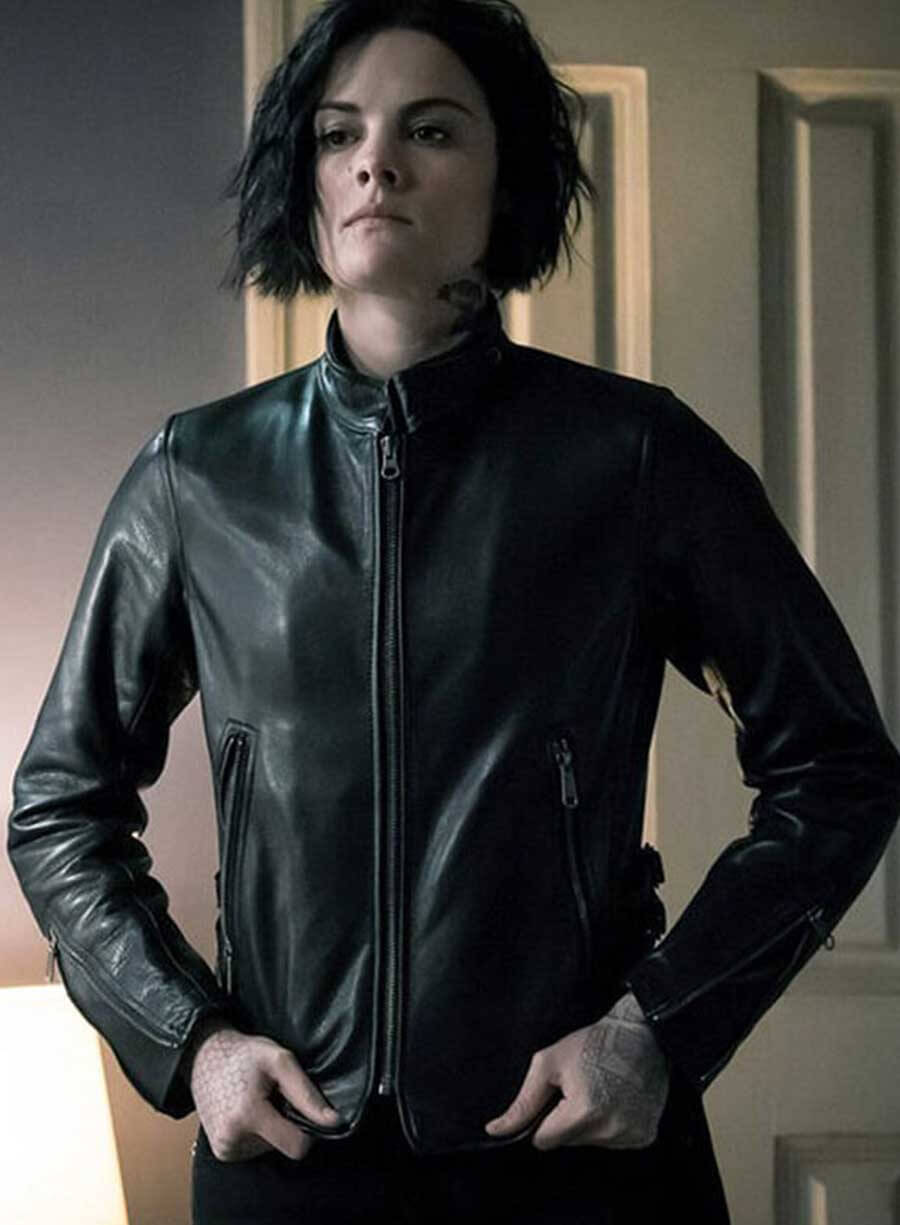 Harpoon Jane Doe Inspired Black Real Leather Leather Jacket - Blindspot Tv Series Style