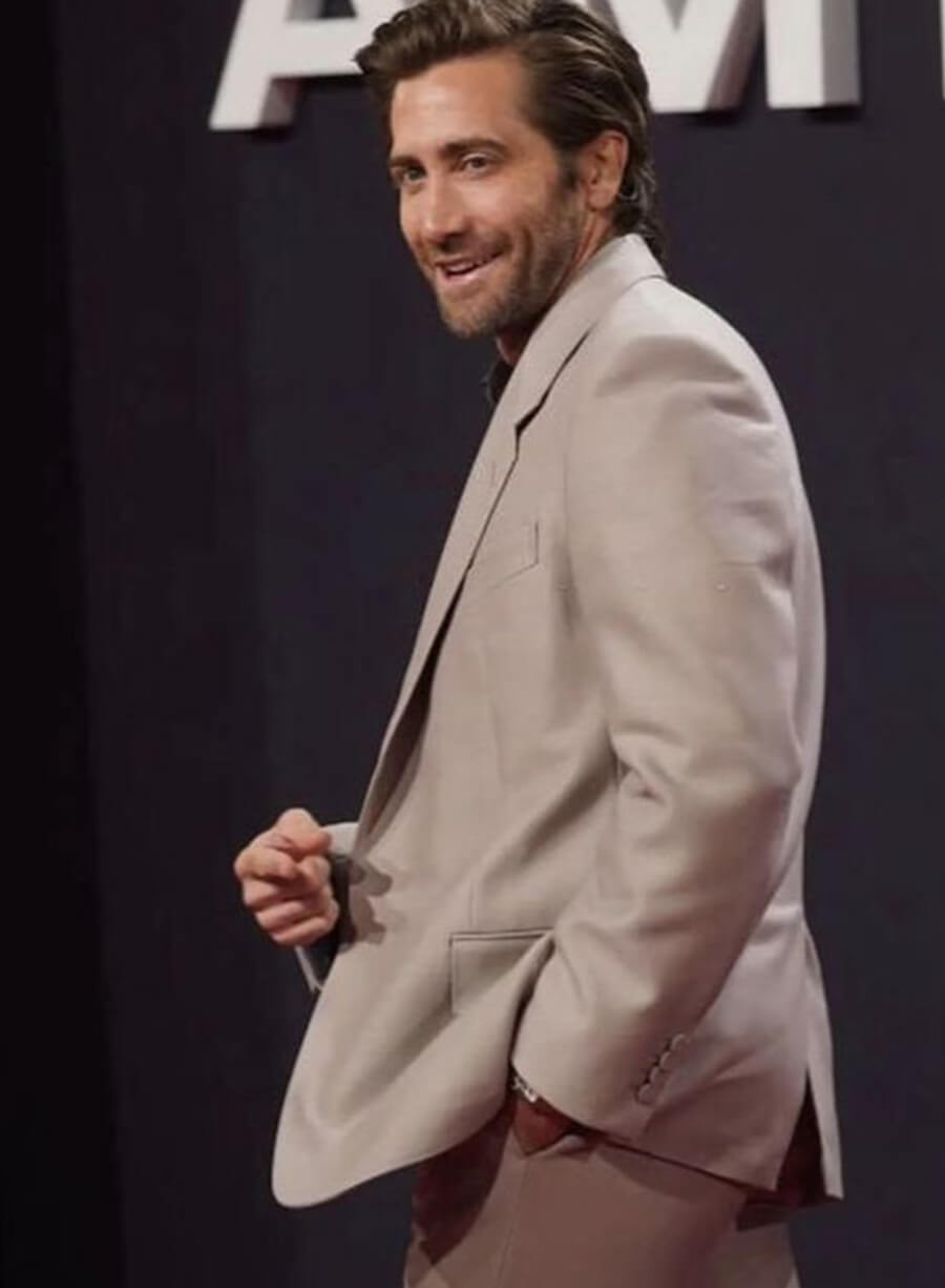 Harpoon Jake Gyllenhaal Beige Blazer Inspired Beige Wool Fabric Wool Jacket