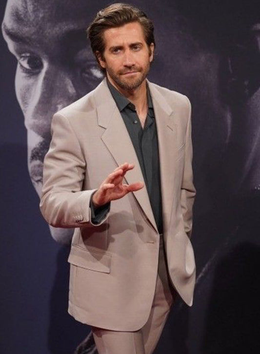 Harpoon Jake Gyllenhaal Beige Blazer Inspired Beige Wool Fabric Wool Jacket
