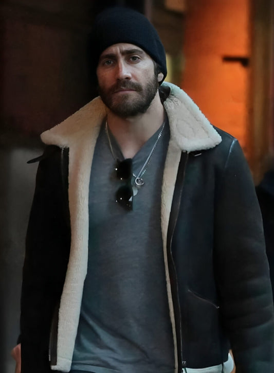 Harpoon Jake Gyllenhaal Suede Inspired Black Suede Leather Leather Jacket