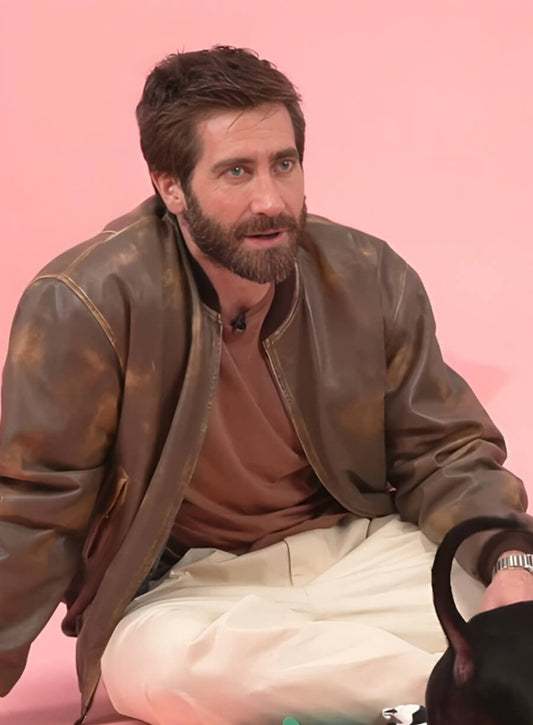 Harpoon Jake Gyllenhaal Distressed Inspired Brown Real Leather Leather Jacket