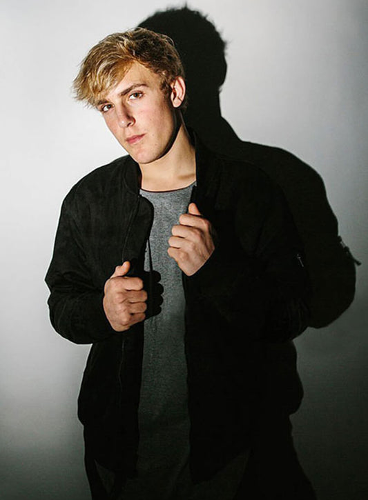 Harpoon Jake Paul Inspired Black Bomber Jacket - Jake Joseph Paul Style