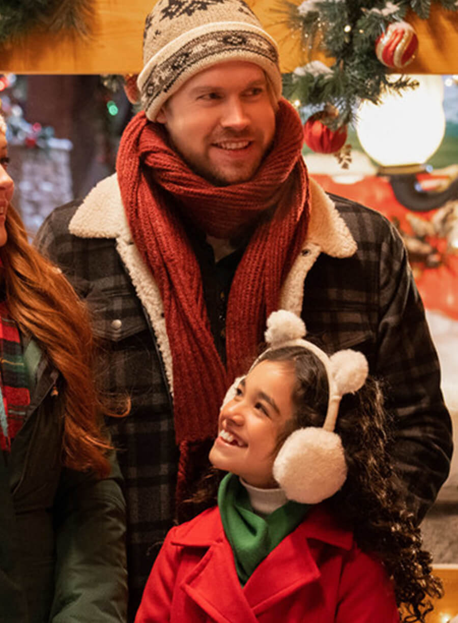 Harpoon Jake Russell Falling for Christmas Inspired Gray & Black Wool Jacket